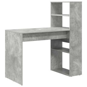 vidaXL Skrivbord Betonggr&aring; Konstruerat tr&auml; 113 x 54 x 120 cm