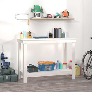 vidaXL Skob&auml;nk vit 110x50x80 cm massiv furu