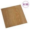 vidaXL Golvplankor 55 pcs Brun 5,11 m&sup2; PVC