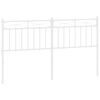 vidaXL Huvudgavel metall vit 150 cm