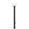 vidaXL Pollare med sensor och uttag 120 cm svart IP44