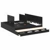 vidaXL Förvaringssängram med låda Svart Ek 180 cm Konstruerat trä