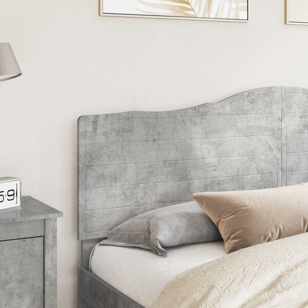 vidaXL Huvudgavel Betonggr&aring; 200 cm Konstruerat tr&auml;