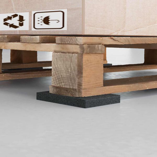 vidaXL Gummipad Svart Gummi