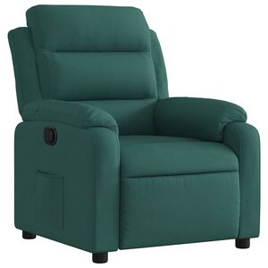 vidaXL Reclinerf&aring;t&ouml;lj m&ouml;rkgr&ouml;n tyg