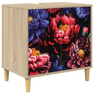 vidaXL Badrumssk&aring;p KIEL Sonoma-ek 60 x 40 x 60 cm Konstruerat tr&auml;