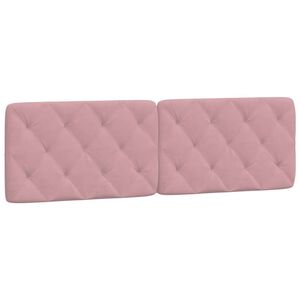 vidaXL Headboard Cushion Pink 160 cm Velvet