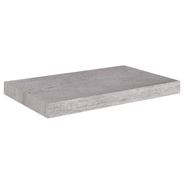 vidaXL Sv&auml;vande v&auml;gghylla betonggr&aring; 50x23x3,8 cm MDF