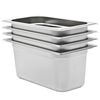 vidaXL Gastronormkantiner 4 st GN 1/3 150 mm rostfritt st&aring;l