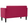 vidaXL Loveseat soffa vinr&ouml;d 111 cm sammet