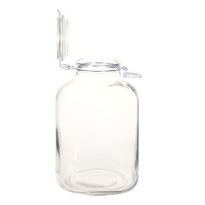 vidaXL Syltburkar i glas med lock 6 st 5 L