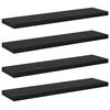 vidaXL Bokhylla Br&auml;da 4 pcs Svart 40 x 10 x 1,5 cm Konstruerat tr&auml;