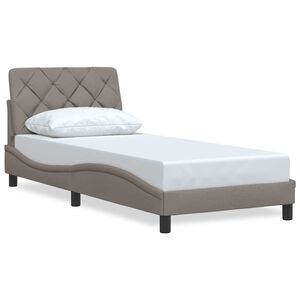 vidaXL Bed Frame without Mattress Taupe 90x200 cm Fabric