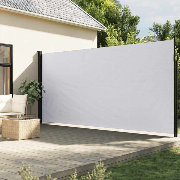 vidaXL Inf&auml;llbar sidomarkis vit 200x600 cm
