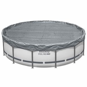Bestway Poolt&auml;cke &Oslash;4,57 m Rund Polyester Gr&aring;