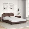 vidaXL Bed Frame "Viana" with LED without Mattress Brown 140x200 cm