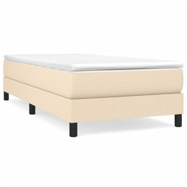 vidaXL Boxspring-s&auml;ngram gr&auml;ddvit 90x190 cm tyg