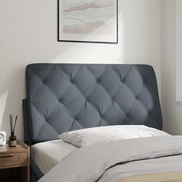 vidaXL Headboard Cushion Dark Grey 100 cm Velvet