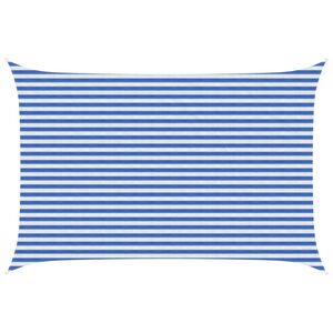vidaXL Sols&auml;tt segel 3 x 4 m HDPE Rektangul&auml;r Bl&aring; och Vit