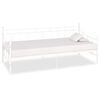 vidaXL Dagb&auml;dd utan madrass vit metall 90x200 cm