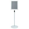 vidaXL Pedestal affischst&auml;ll Silver 33 x 33 x 126 cm PVC och st&aring;l
