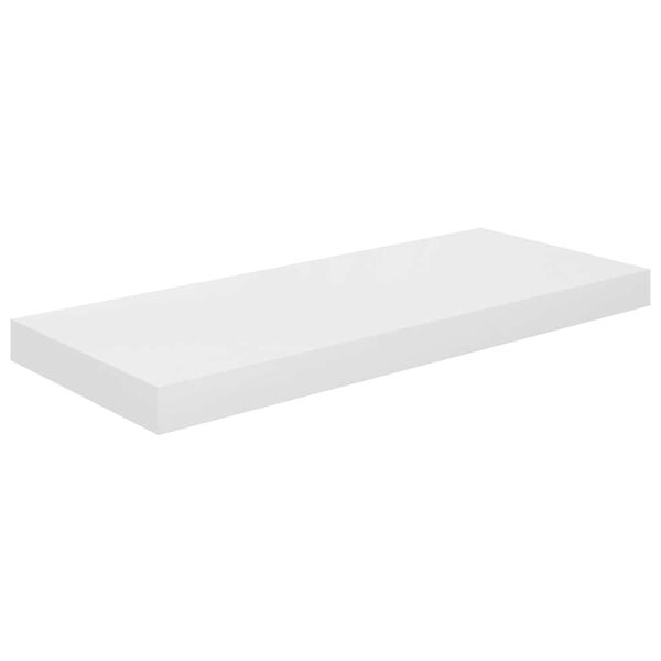 vidaXL Sv&auml;vande v&auml;gghylla vit h&ouml;gglans 60x23,5x3,8 cm MDF