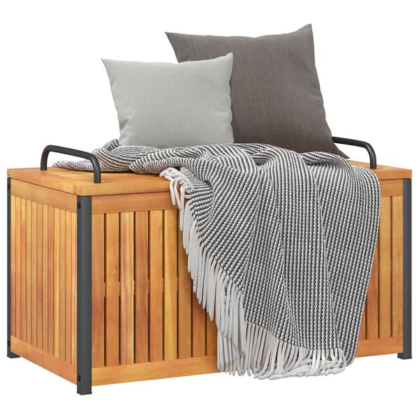 vidaXL Dynbox f&ouml;r tr&auml;dg&aring;rden 85x45x45/53 cm massiv akacia och st&aring;l