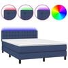 vidaXL Rams&auml;ng med madrass & LED bl&aring; 140x190 cm tyg