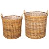 vidaXL Planteringskorg GENDT 2 st Naturlig Brun Kubu Rattan