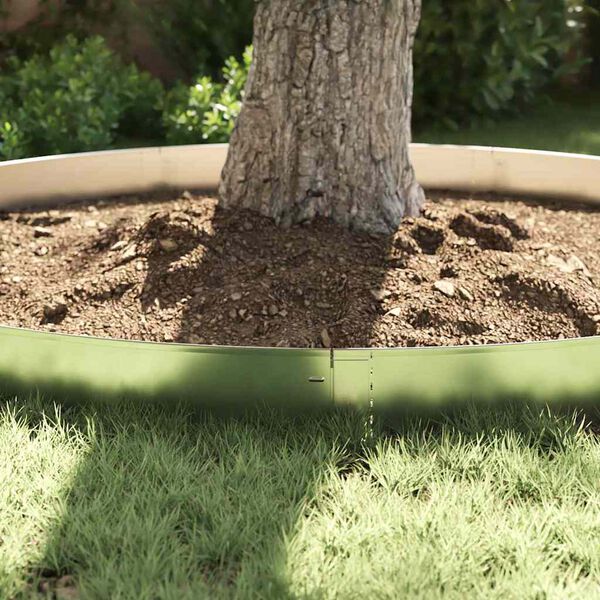 vidaxl Kant för gräsmatta 10 pcs Grå 20 x 100 cm Stål