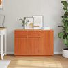 vidaXL Sideboard med l&aring;da Vaxbrun 110 x 34 x 75 cm Massiv furu