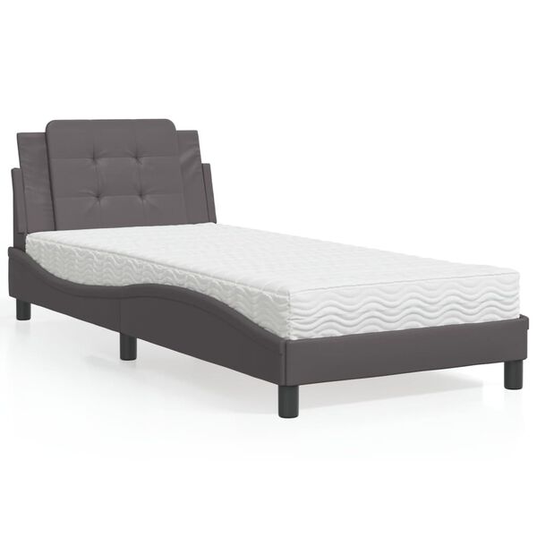 vidaXL Bed Frame without Mattress "Zadar" Black 90x190 cm Faux Leather