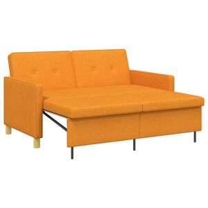 vidaXL Pull Out Sofa Bed M&ouml;rkgul Tyg