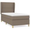 vidaXL Rams&auml;ng med madrass taupe 100x200 cm tyg