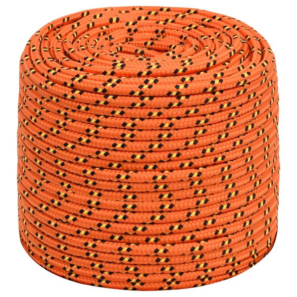 vidaXL B&aring;tlina orange 8 mm 25 m polypropylen