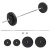 vidaXL Skivst&aring;ng med vikter set 30 kg