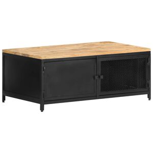 vidaXL Soffbord 90x50x37 cm massivt grovt mangotr&auml;