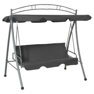 vidaXL Hammock med tak antracit 198x120x205 cm st&aring;l