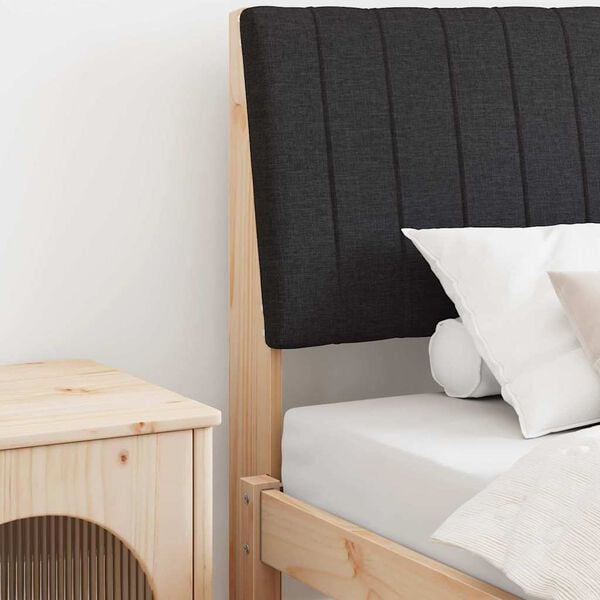 vidaXL Kl&auml;dd s&auml;nggavel Svart 100 cm Massiv furu