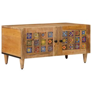 vidaXL Kaffeebord Naturf&auml;rg 80 x 50 x 40 cm Massivt mangotr&auml;