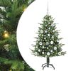 vidaXL Konstgjord F&ouml;rbelyst Julgran med Bollsats Gr&ouml;n 120 cm