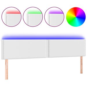 vidaXL S&auml;nggavel LED vit 200x5x78/88 cm konstl&auml;der