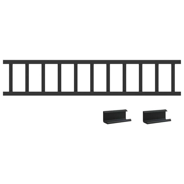 vidaXL Taksn&ouml;skydd Svart 100 x 2,5 x 20 cm St&aring;l