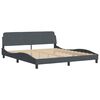 vidaXL Bed Frame "Dover" Dark Grey 180x200 cm Velvet