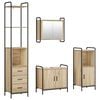 vidaXL Badrumssk&aring;psset 4 st Sonoma-ek 40 x 36 x 200,5 cm