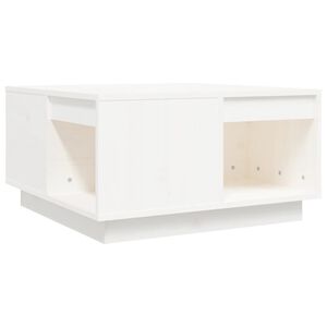 vidaXL Soffbord vit 60x61x32,5 cm massiv furu