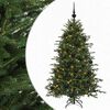 vidaXL Konstgjord julgran med julkulor 120 cm 150 LED-lampor Varmvit