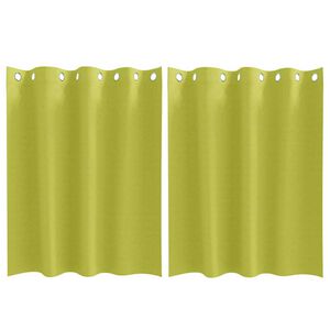 vidaXL M&ouml;rkl&auml;ggningsgardiner med Ringar 2 pcs Gr&ouml;n 140 x 140 cm
