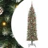 vidaXL Konstgjort smalt jultr&auml;d med 300 LED-lampor Gr&ouml;n och Vit 180 cm
