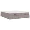 vidaXL Ottoman s&auml;ngram med madrasser taupe 200x200 cm tyg